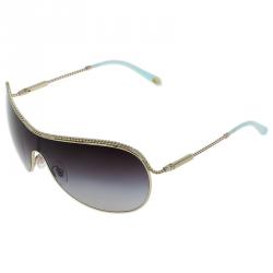 Pre Owned Tiffany & Co. Gold 3040 Shield Sunglasses
