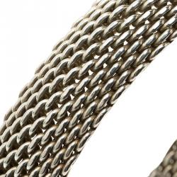 Pre Owned Tiffany & Co. Somerset Silver Bangle Bracelet