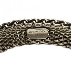 Pre Owned Tiffany & Co. Somerset Silver Bangle Bracelet