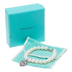 Pre Owned Tiffany & Co. Return to Tiffany Pearl and Silver Bracelet
