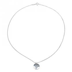 Pre Owned Tiffany & Co. Alphabet Letter N Silver Pendant Necklace