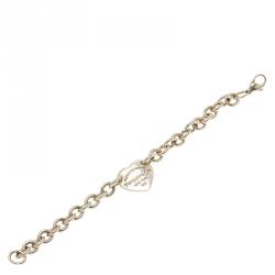 Pre Owned Tiffany & Co. Return to Tiffany Heart Tag Silver Bracelet