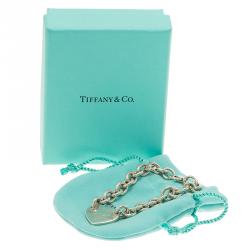 Pre Owned Tiffany & Co. Return to Tiffany Heart Tag Silver Bracelet