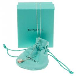 Pre Owned Tiffany & Co. Return to Tiffany Pink Enamel and Silver Heart Pendant Necklace