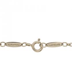 Pre Owned Tiffany & Co. Elsa Peretti Star Charm Silver Bracelet