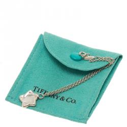 Pre Owned Tiffany & Co. Elsa Peretti Star Charm Silver Bracelet