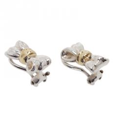 Pre Owned Tiffany & Co. Bow Silver Clip On Earrings
