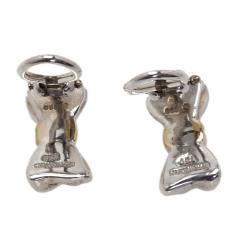 Pre Owned Tiffany & Co. Bow Silver Clip On Earrings