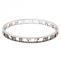 Pre Owned Tiffany & Co. Atlas Silver Bangle Bracelet