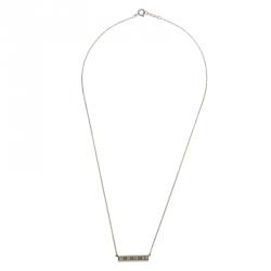Pre Owned Tiffany & Co. Atlas Silver Bar Pendant Necklace
