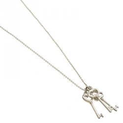 Pre Owned Tiffany & Co. Three Key Silver Pendant Necklace