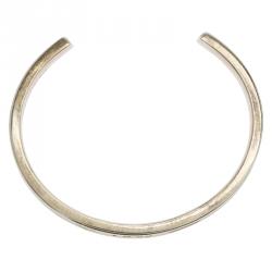 Pre Owned Tiffany & Co. 1837 Narrow Silver Open Cuff Bracelet Size 15CM