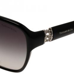 Pre Owned Tiffany & Co. Black 4070B Square Oversized Sunglasses