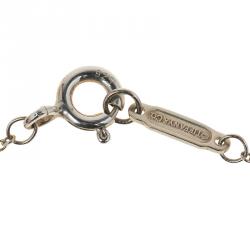 Pre Owned Tiffany & Co. Tiffany Twist Knot Silver Pendant Chain Necklace