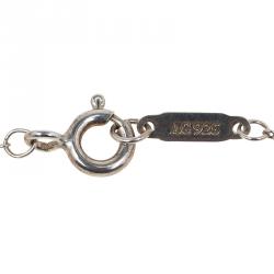 Pre Owned Tiffany & Co. Tiffany Twist Knot Silver Pendant Chain Necklace