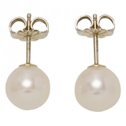 Pre Owned Tiffany & Co. Ziegfeld Collection Freshwater Cultured Pearl Silver Stud Earrings