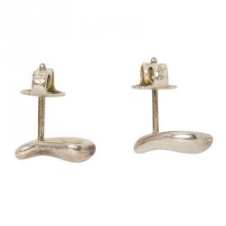 Pre Owned Tiffany & Co. Elsa Peretti Teardrop Silver Stud Earrings