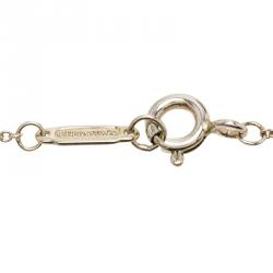 Tiffany & Co. Return to Tiffany Mini Double Heart Tag Pink Enamel Silver Pendant & Chain Necklace