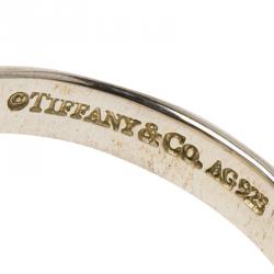 Pre Owned Tiffany & Co. Return to Tiffany Heart Signet Silver Ring 55