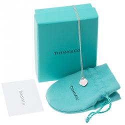 Pre Owned Tiffany & Co. Return To Tiffany Double Heart Tag Pink Pendant Necklace