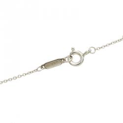 Pre Owned Tiffany & Co. Tiffany Notes Round Silver Pendant Chain Necklace
