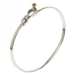 Pre Owned سوار تيفاني & كو. لاف ذهب أصفر عيار 18 & فضة عقدة أي هوك 17 سم