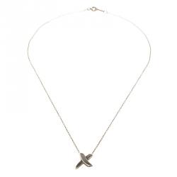 Pre Owned Tiffany & Co. Paloma Picasso's X Silver Pendant Necklace