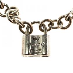 Pre Owned Tiffany & Co. Tiffany 1837 Silver Lock Bracelet 18cm