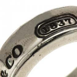Pre Owned Tiffany & Co. 1837 Silver Band Ring Size 50