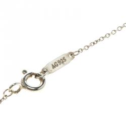 Pre Owned Tiffany & Co. Fleur de Lis Key Silver XL Pendant Necklace