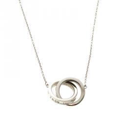 Pre Owned Tiffany & Co. Interlocking Circles Silver Pendant Necklace