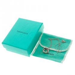 Pre Owned Tiffany & Co. Interlocking Circles Silver Pendant Necklace
