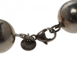 Pre Owned Tiffany & Co. Silver Bead Bracelet 21cm