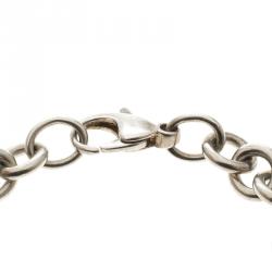 Pre Owned Tiffany & Co Return To Tiffany Oval Tag Silver Bracelet
