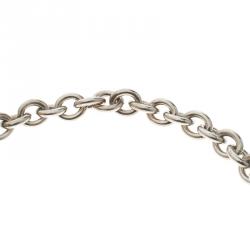 Pre Owned Tiffany & Co Return To Tiffany Oval Tag Silver Necklace 