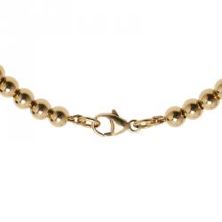 مملوكة مسبقًا Tiffany & Co. Return To Tiffany Mini Heart Tag 1Yellow Gold Bead Bracelet