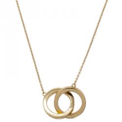 Pre Owned Tiffany & Co. 1837 Interlocking Circles Yellow Gold Chain Necklace