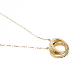 Pre Owned Tiffany & Co. 1837 Interlocking Circles Yellow Gold Chain Necklace