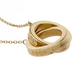 Pre Owned Tiffany & Co. 1837 Interlocking Circles Yellow Gold Chain Necklace