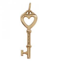 Tiffany & Co. Key Heart Yellow Gold Pendant