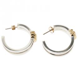 Pre Owned أقراط تيفاني & كو. فضة و ذهب أصفر حلقات