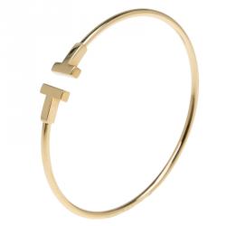 Pre Owned Tiffany & Co. T Wire Rose Gold Bracelet