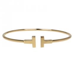 Pre Owned Tiffany & Co. T Wire Rose Gold Bracelet