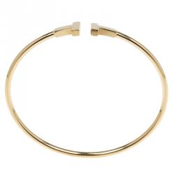 Pre Owned Tiffany & Co. T Wire Rose Gold Bracelet