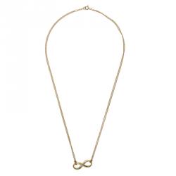 Pre Owned Tiffany & Co. Infinity Yellow Gold Pendant Necklace