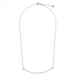 Pre Owned Tiffany & Co. T Smile Rose Gold Necklace