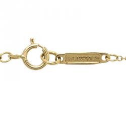 Pre Owned Tiffany & Co. Tiffany Twist Bow Pendant Yellow Gold Chain Necklace