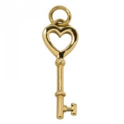 Pre Owned Tiffany & Co. Tiffany Keys Yellow Gold Heart Key Pendant