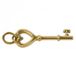 Pre Owned Tiffany & Co. Tiffany Keys Yellow Gold Heart Key Pendant