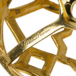 Pre Owned Tiffany & Co. Paloma Picasso Marrakesh Large Open Dome 18k Gold Ring Size 50